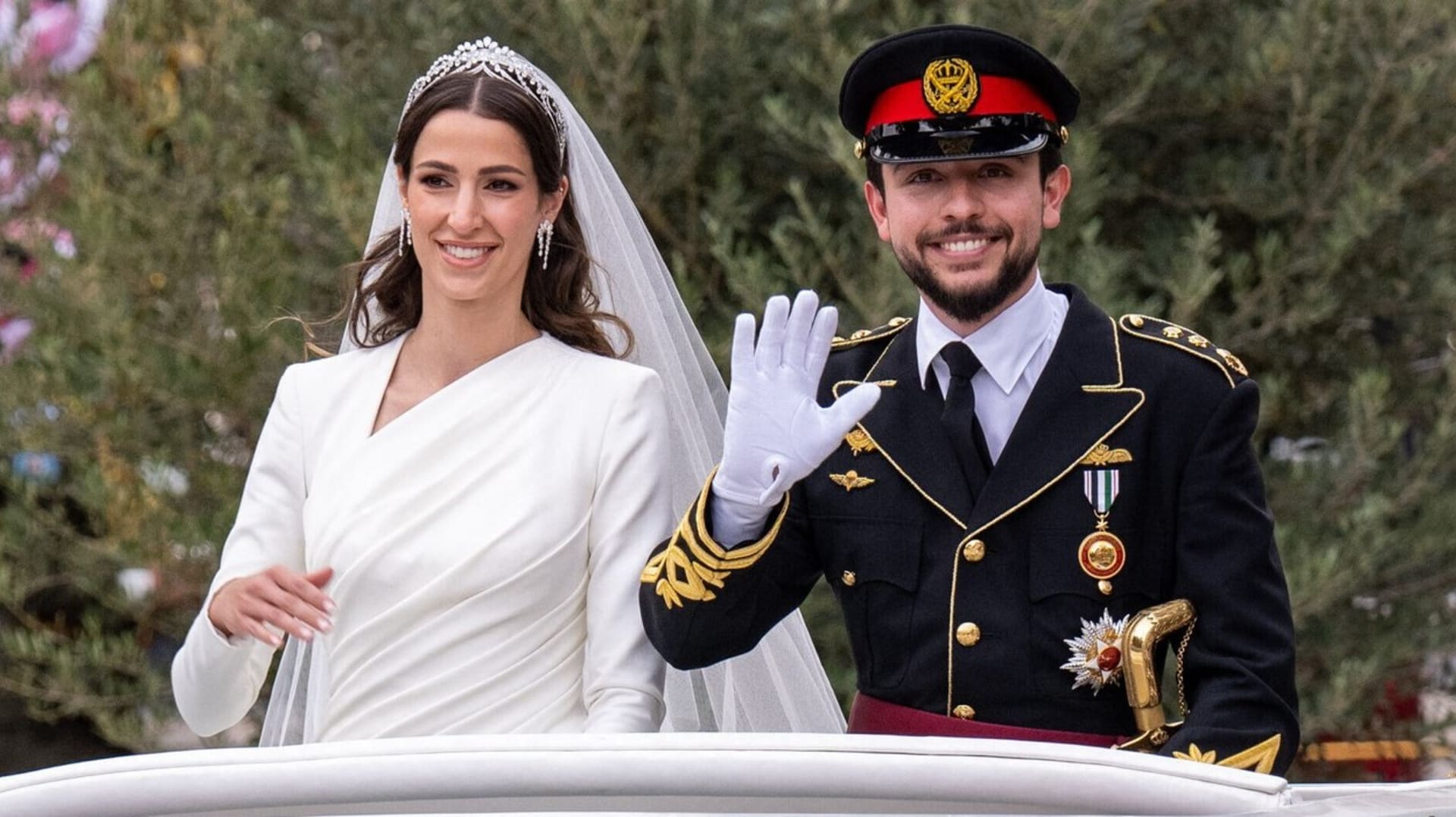 Korunní princ Jordánska se svou ženou