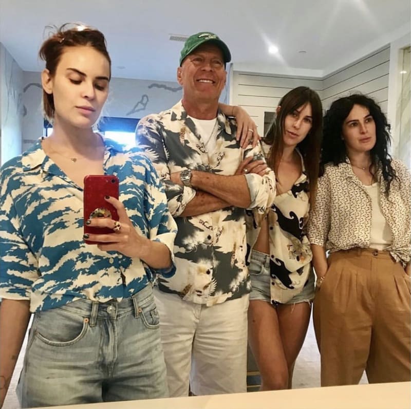 Bruce Willis se třemi nejstaršími dcerami