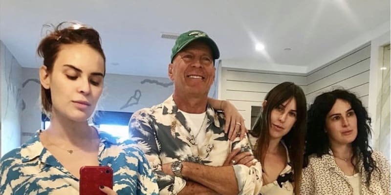 Bruce Willis se třemi nejstaršími dcerami