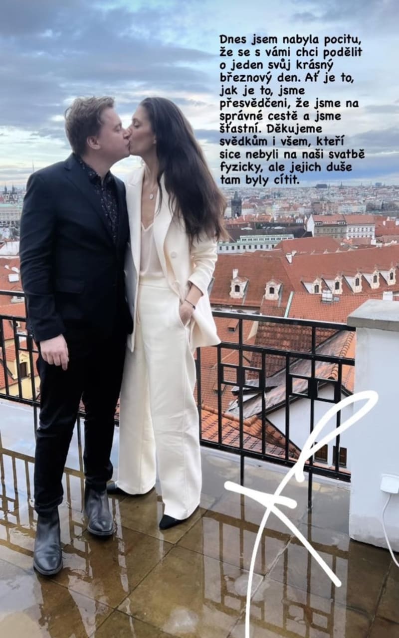 Aneta Vignerová a Petr Kolečko se vzali v polovině března.