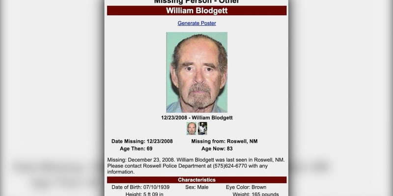 William Blodgett beze stopy zmizel v prosinci roku 2008.