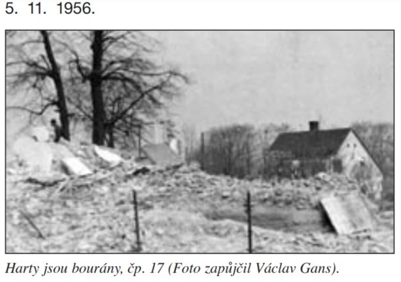 Dějiny se opakují. V roce 1956 stát kvůli letišti v Mošnově zbořil vesnici Harty (na snímku). Nyní má kousek odtud vyrůst vojenská základna. Kdo pozemky neprodá, hrozí mu vyvlastnění.
