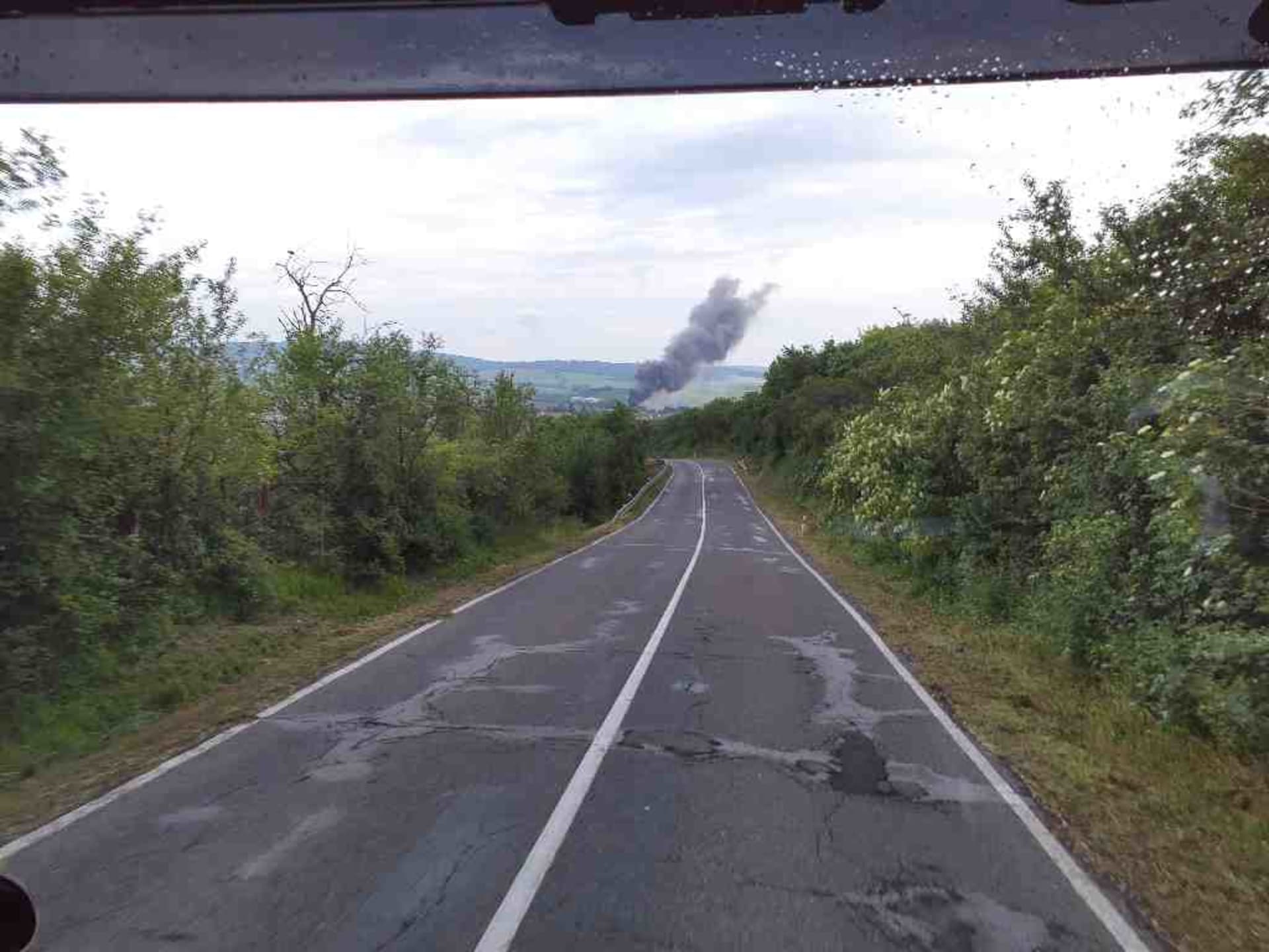 Požár haly v průmyslovém areálu v obci Ždánice na Hodonínsku 