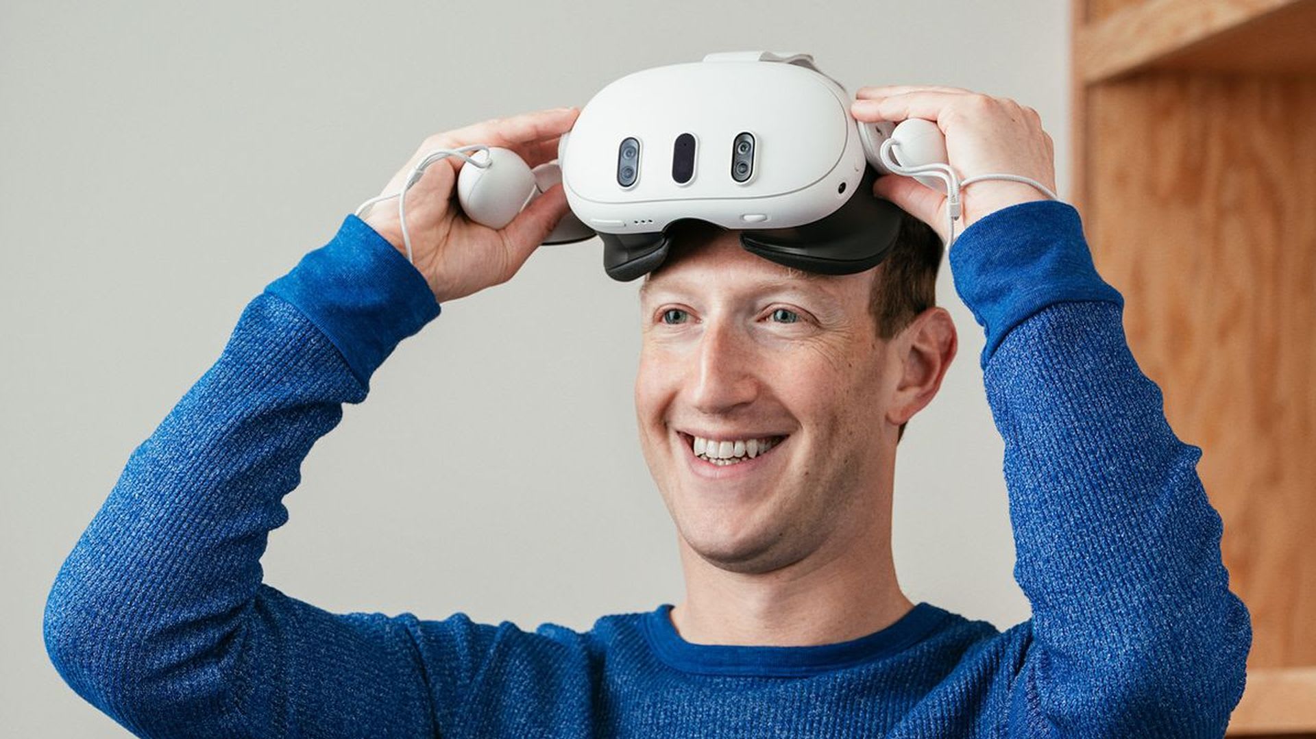 Mark Zuckerberg s brýlemi Meta Quest 3