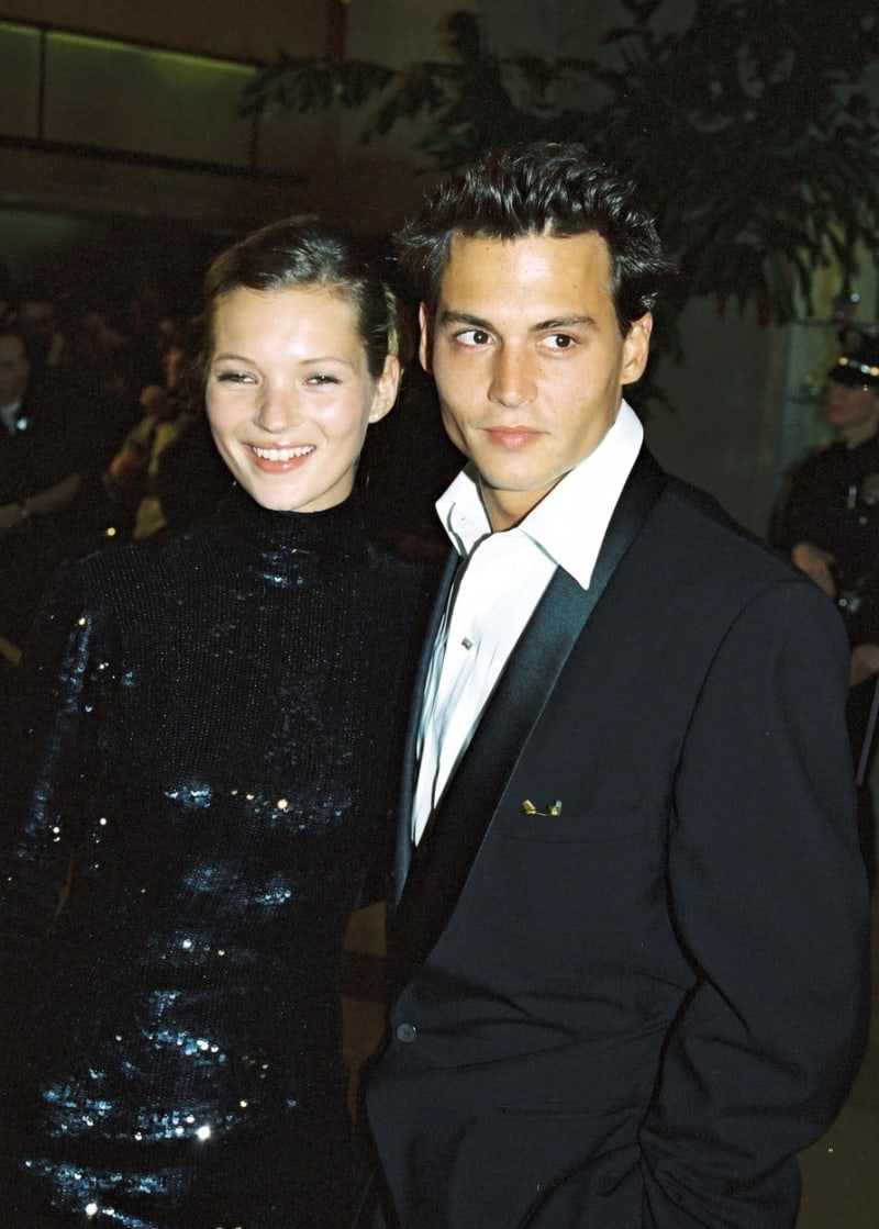 Kate Mossová a Johnny Depp tvořili krásný pár.