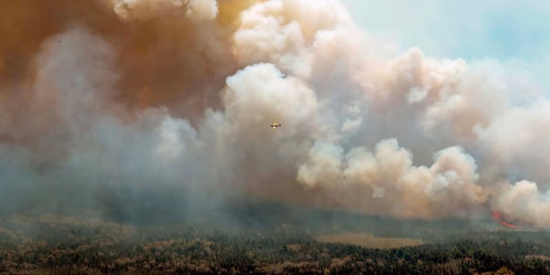 Lesní požár v Kanadě