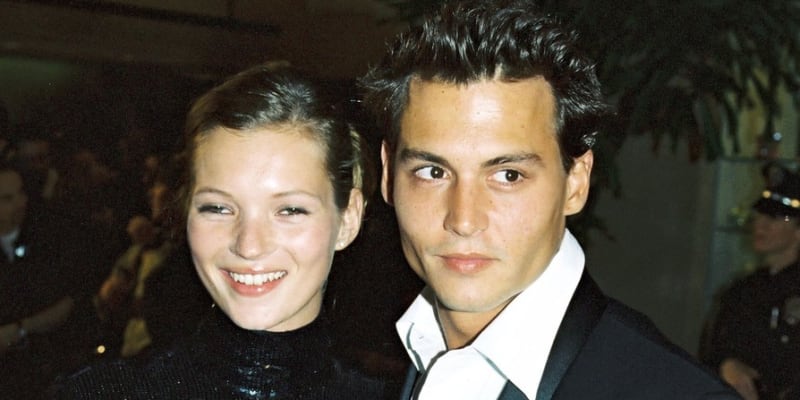 Kate Mossová a Johnny Depp tvořili krásný pár.