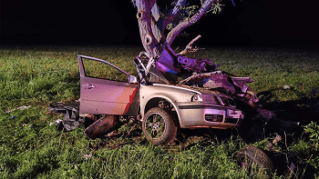 Tragická nehoda u Štúrova: Nepřežil řidič ani spolujezdkyně, auto skončilo doslova na šrot