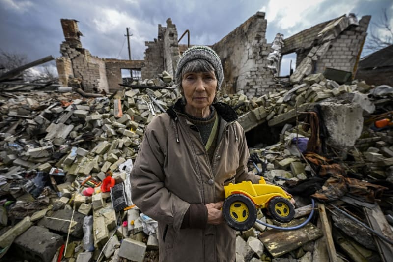 Následky ruského bombardování Charkovské oblasti