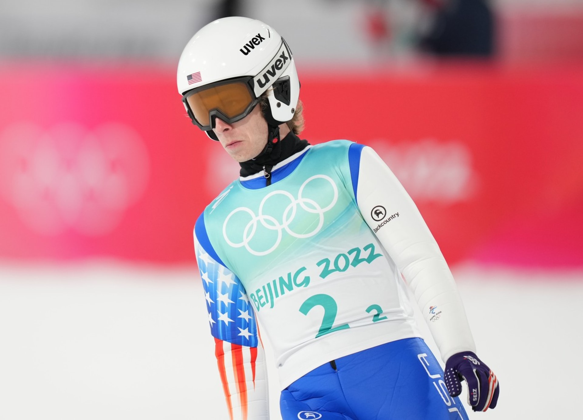 Skokan na lyžích Patrick Gasienica na olympiádě v Pekingu