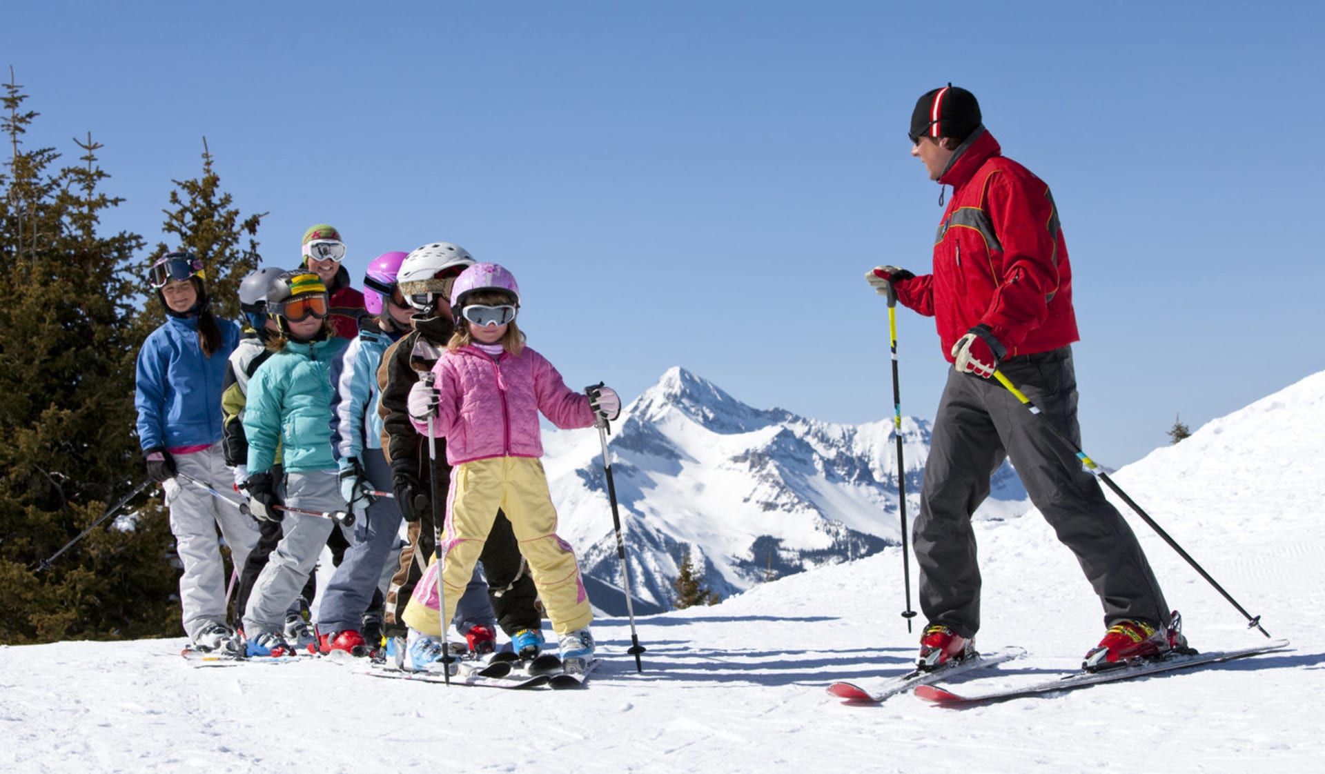 Děti na lyžařském kurzu...