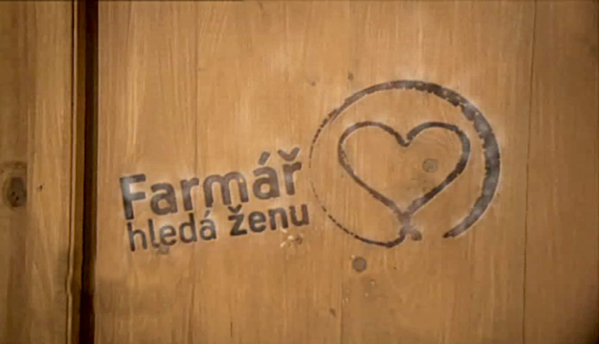 Farmar hleda ženu - logo na dřevo