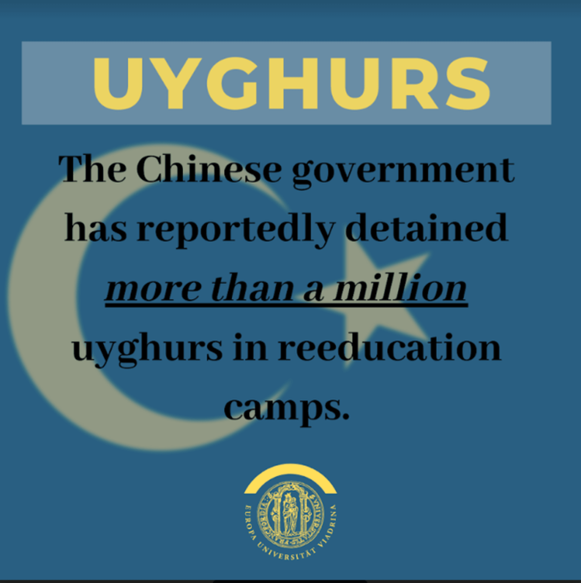 plakát na twitteru Ujgurů