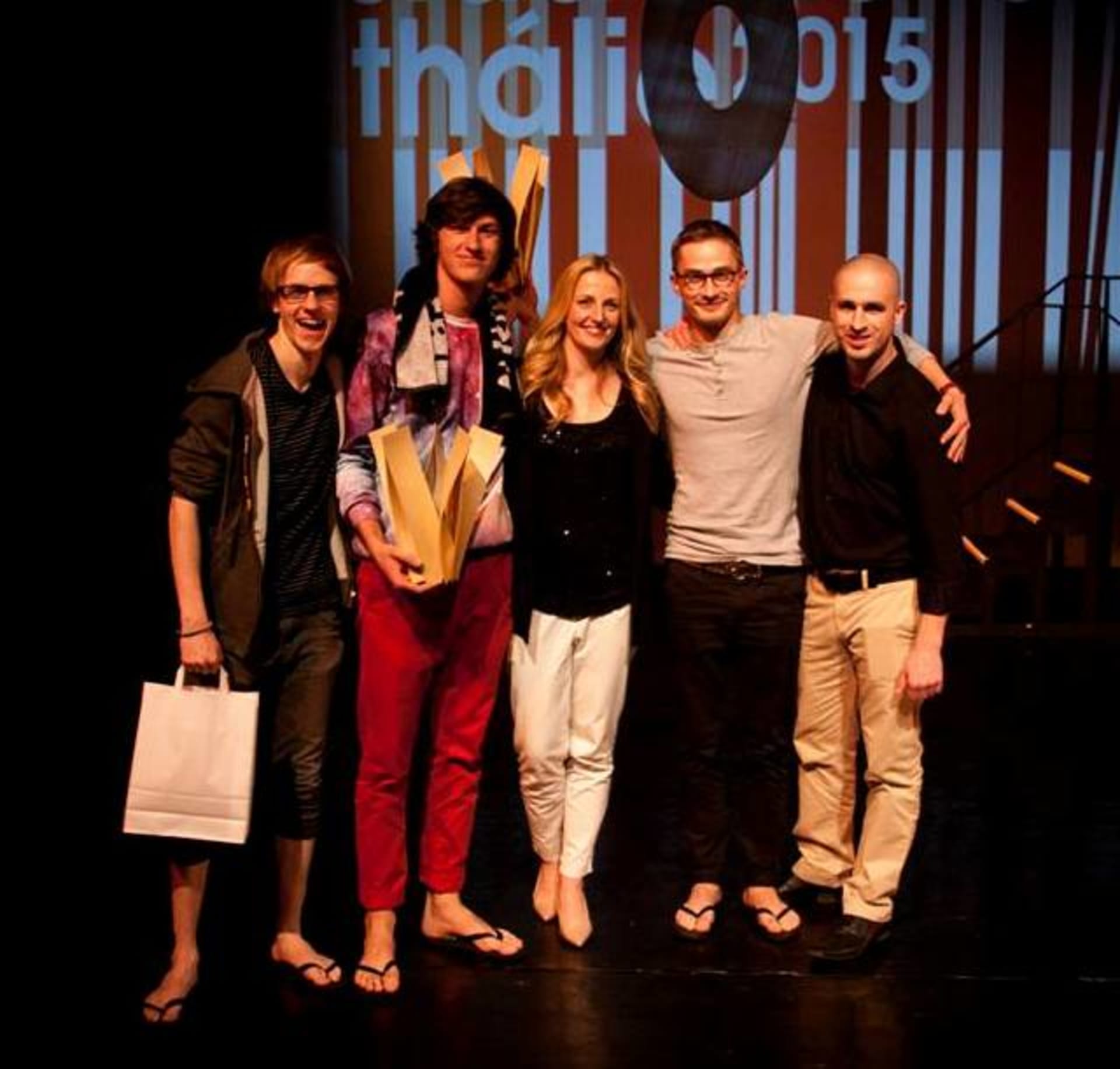 Vítězové Studentské Thálie 2015 s designéry JSSS
