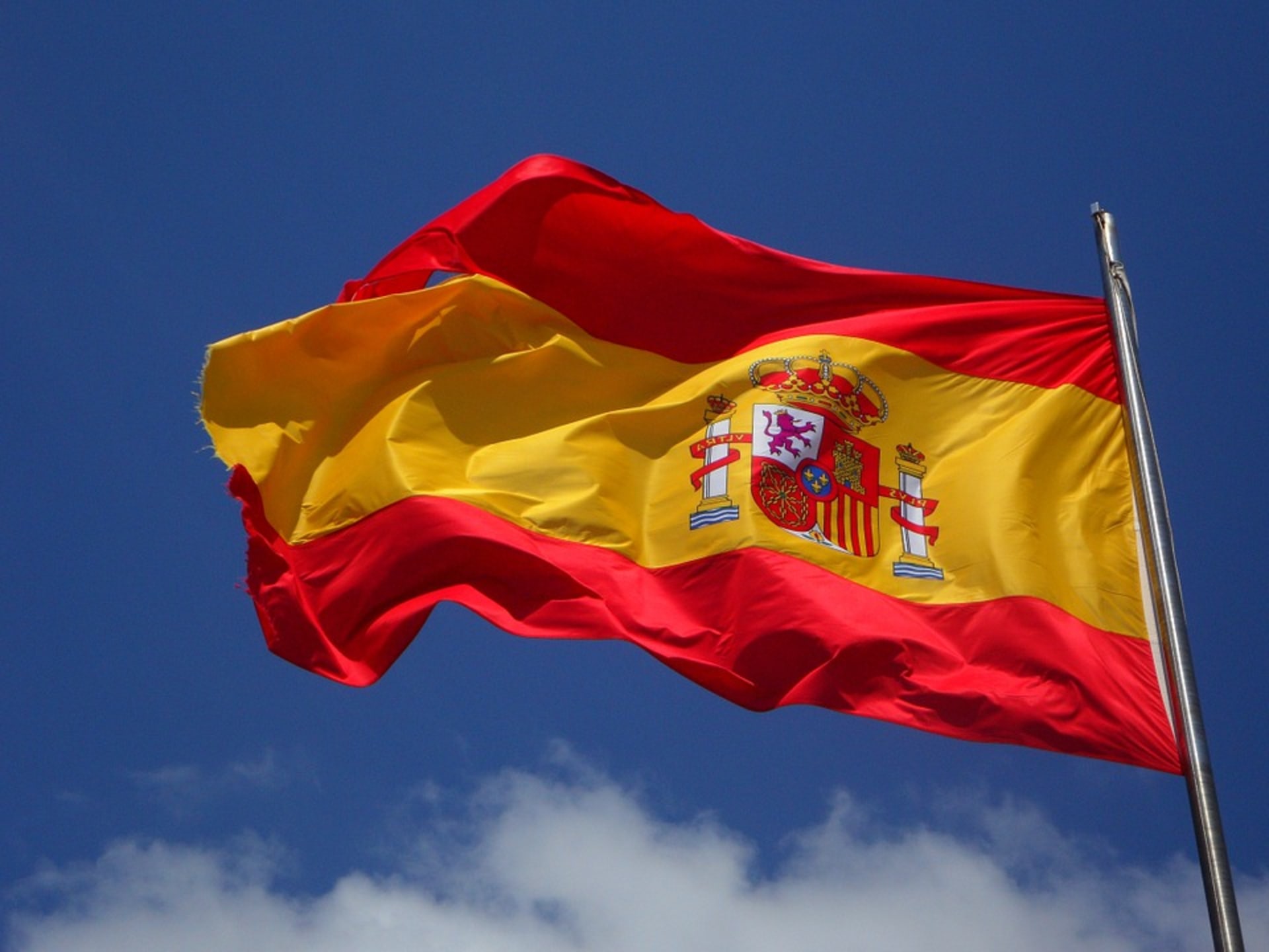 Ilustrační fotografie -Španělská vlajka