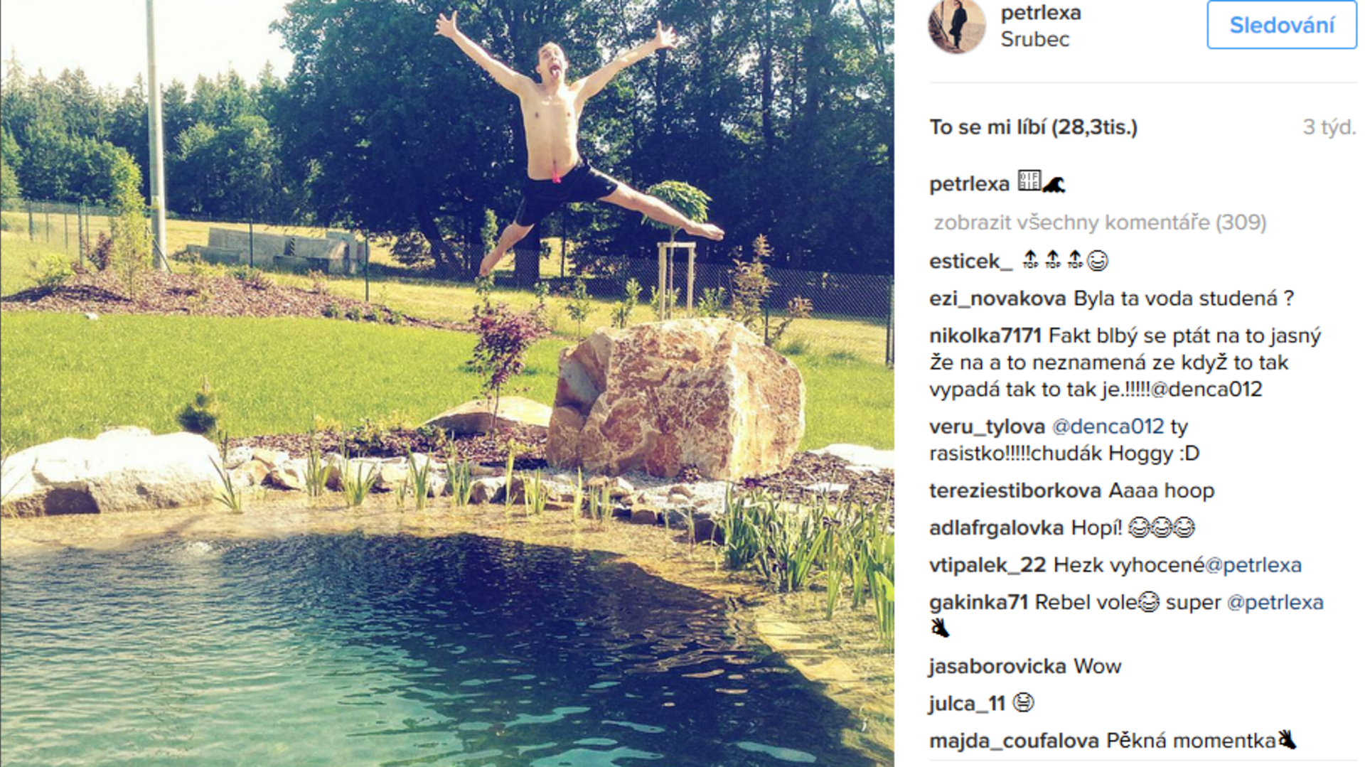 Petr Lexa natočil i video, to najdete na jeho Instagramu