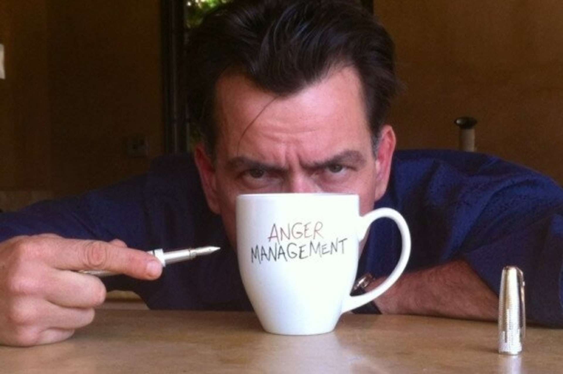 Charlie Sheen propaguje svůj film Anger Management