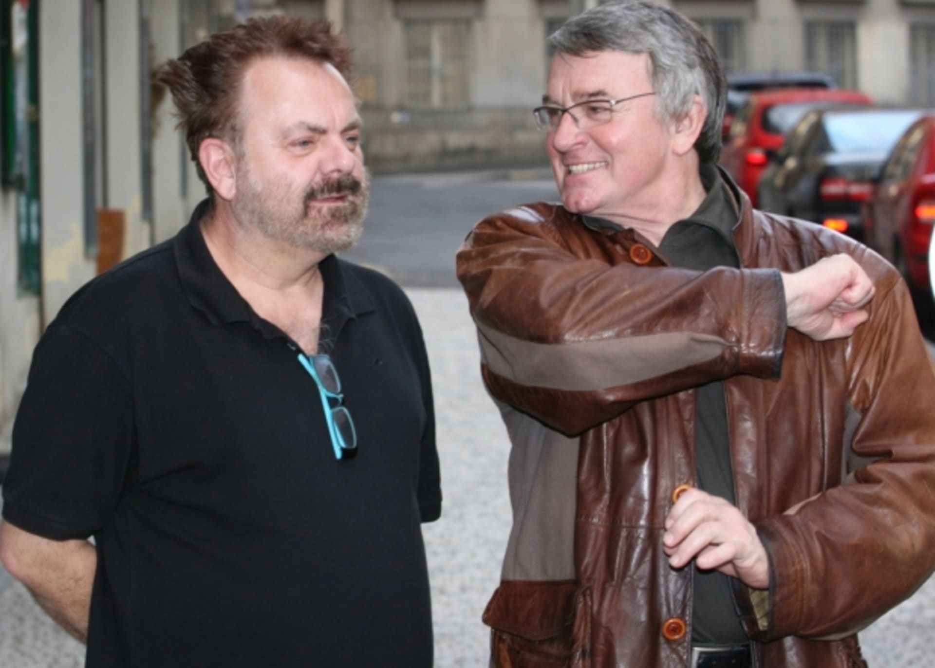 Harapes se svým kolegou Václavem Upírem Krejčím