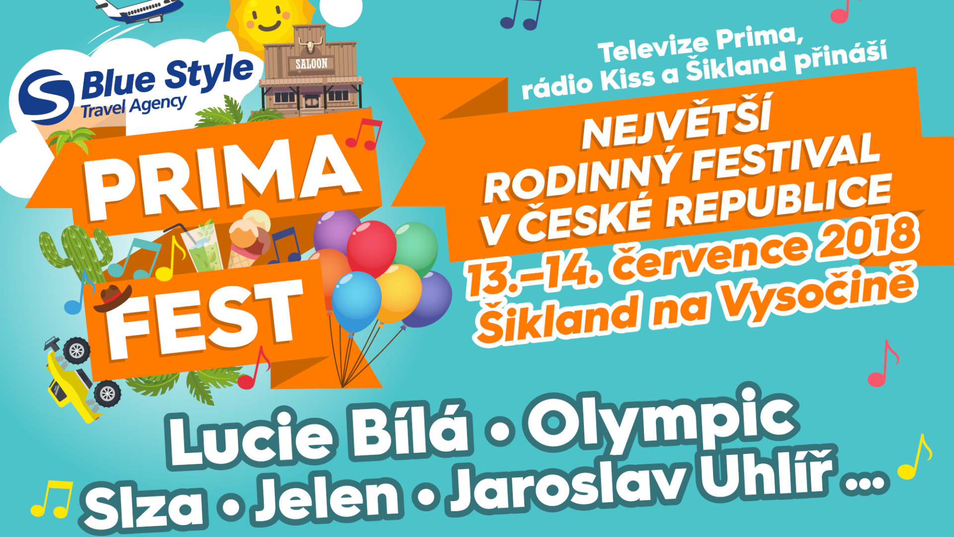 PRIMA FEST – rodinný festival v areálu Šiklův mlýn na Vysočině