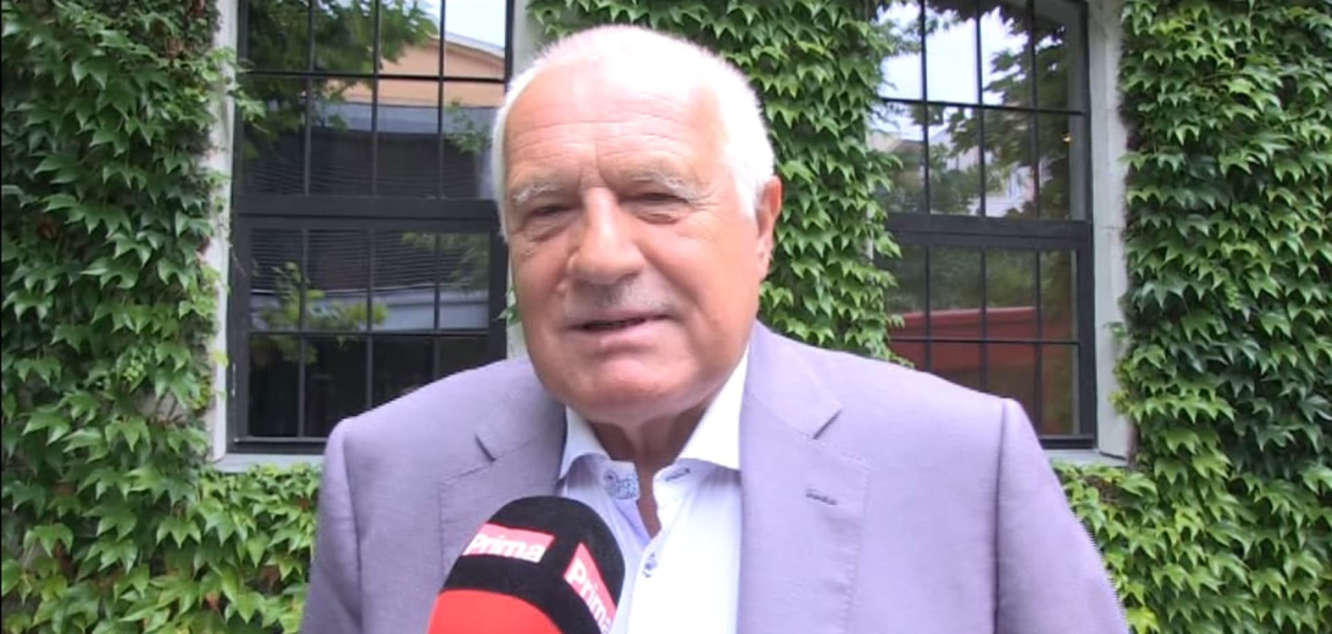 Václav Klaus při rozhovoru pro TV Prima