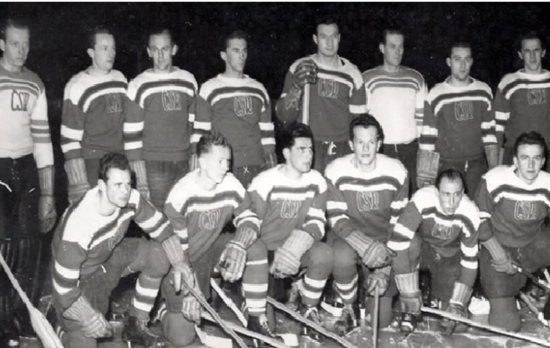 československý hokejový tým v roce 1949