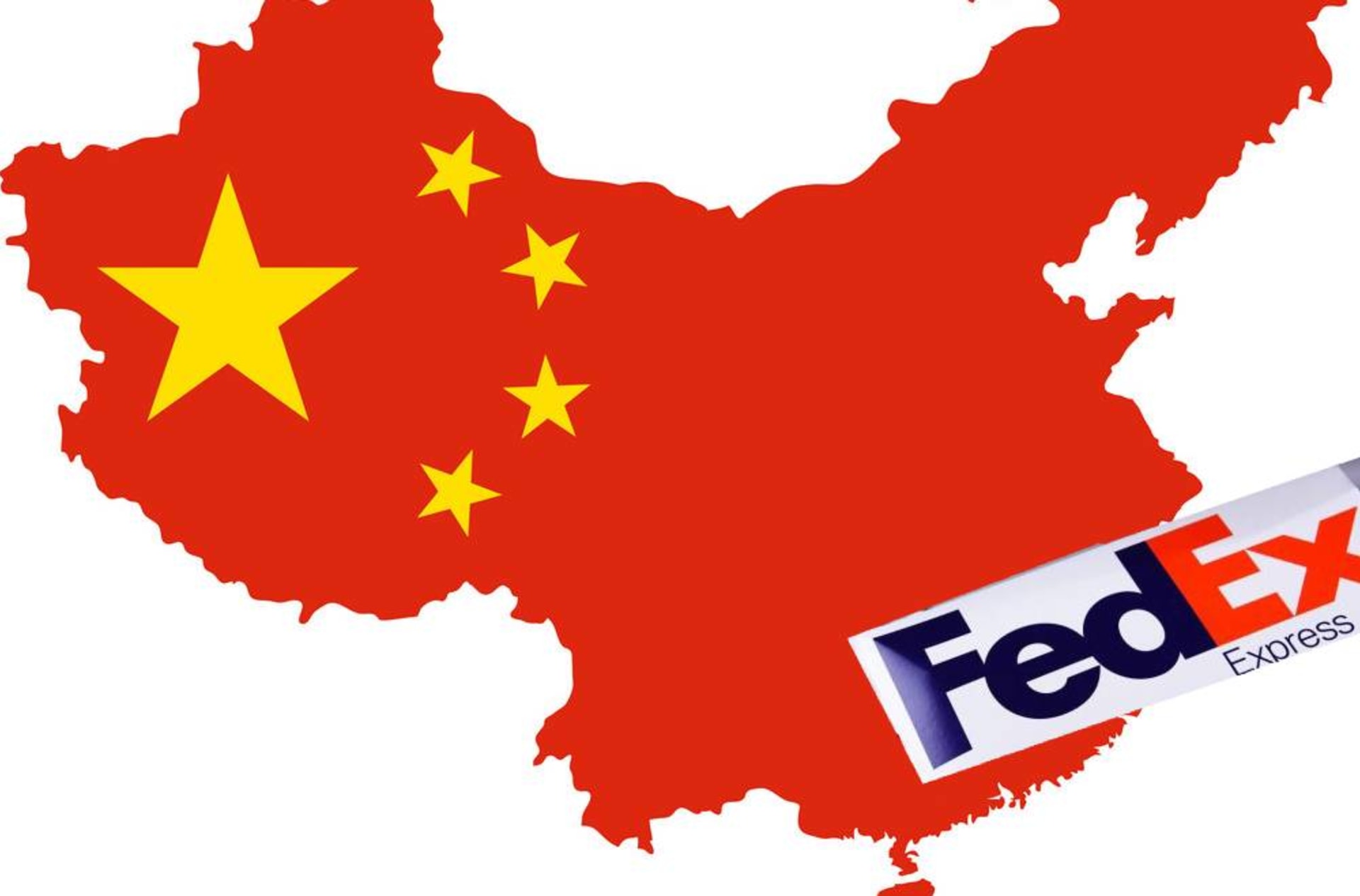 Čína a FedEx ilustrace