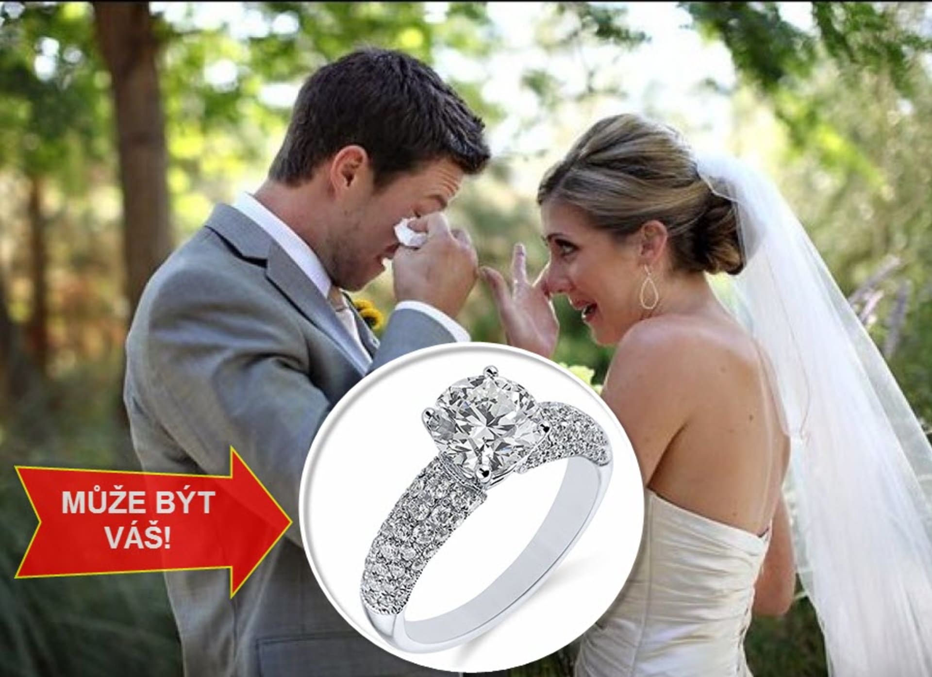 Nádherný drahocenný prsten si každá nevěsta zaslouží!