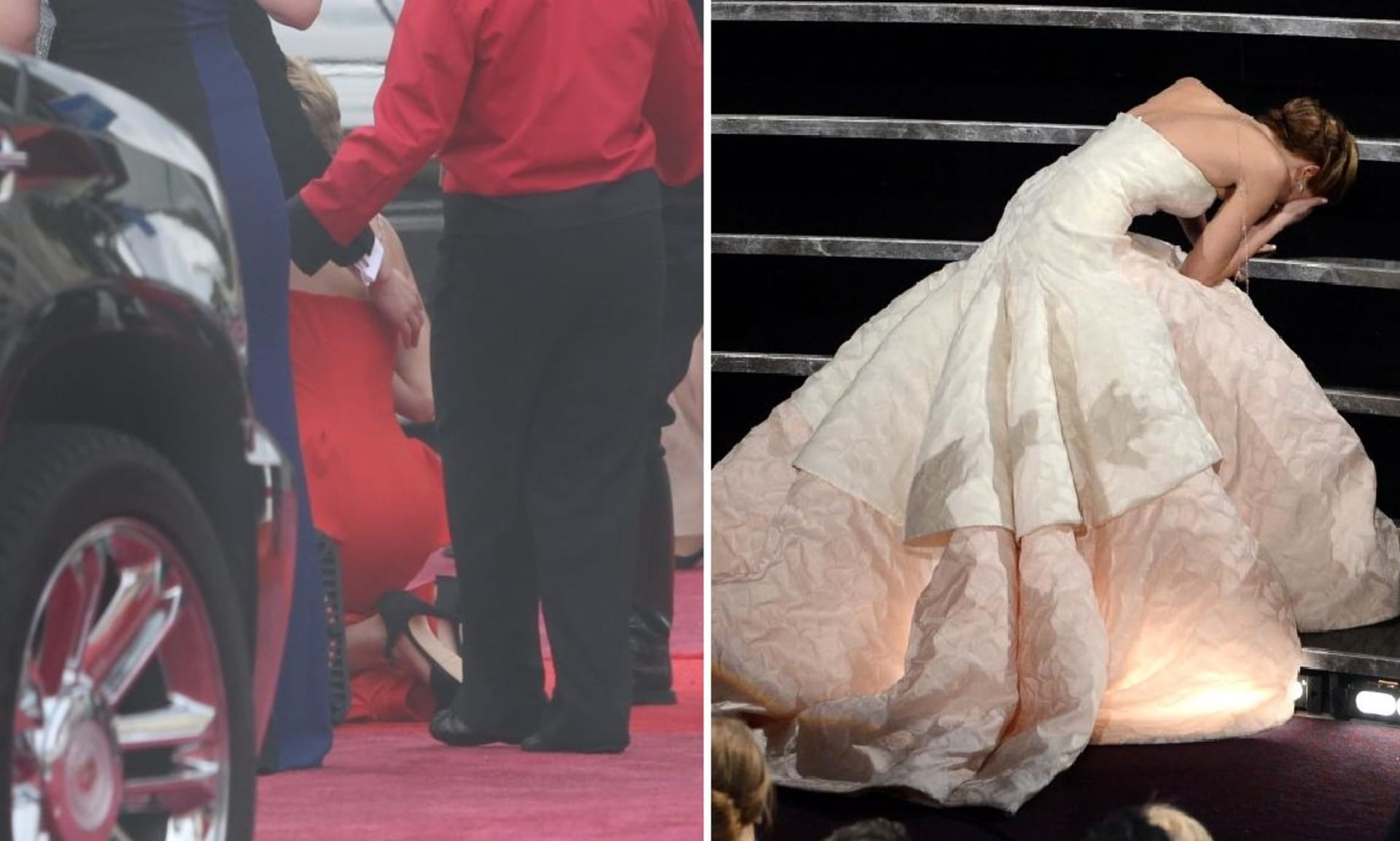 Jennifer Lawrence se na Oscarech neudrží na nohou