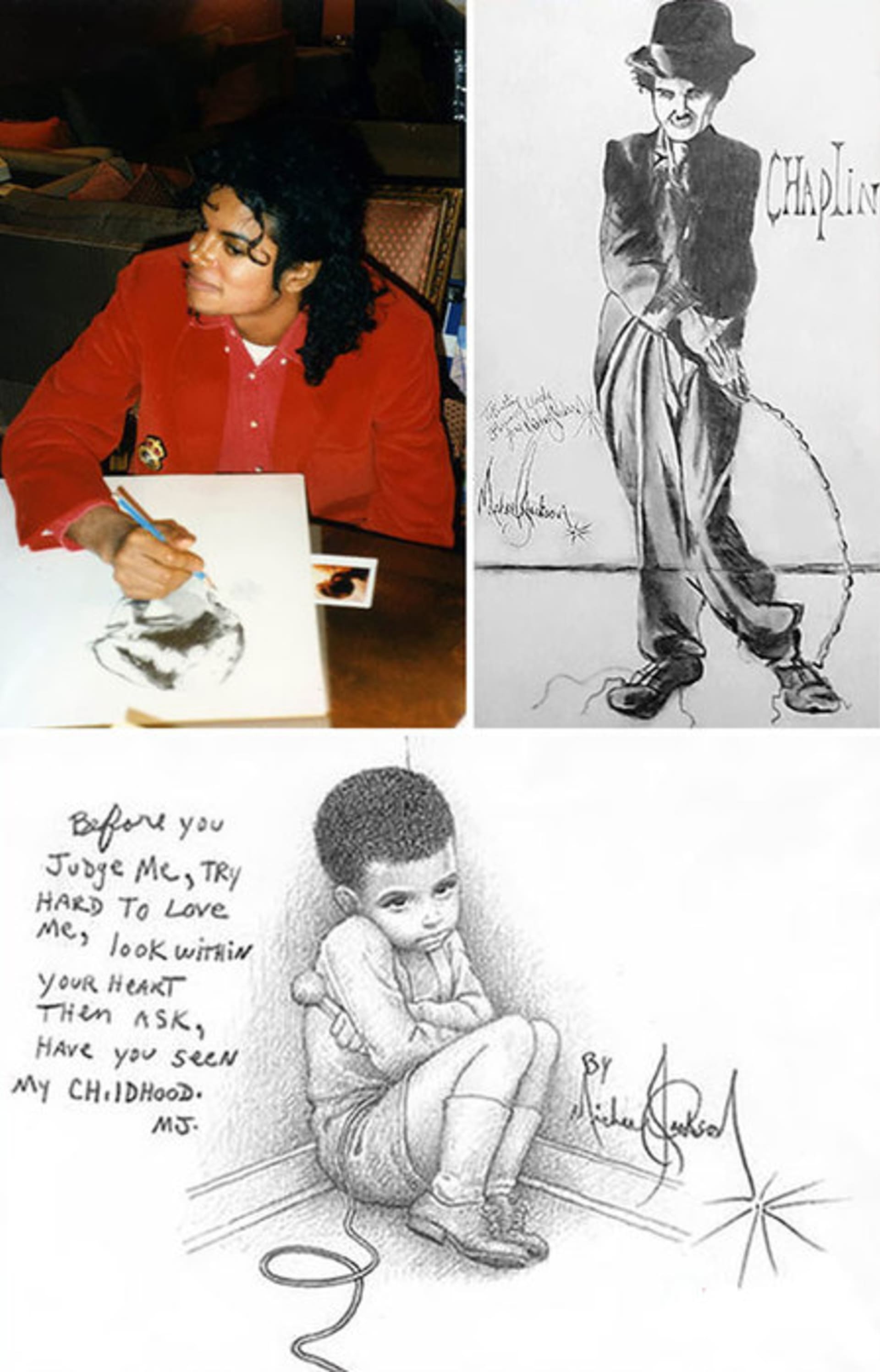 Michael Jackson měl raději prostou kresbu tužkou.
