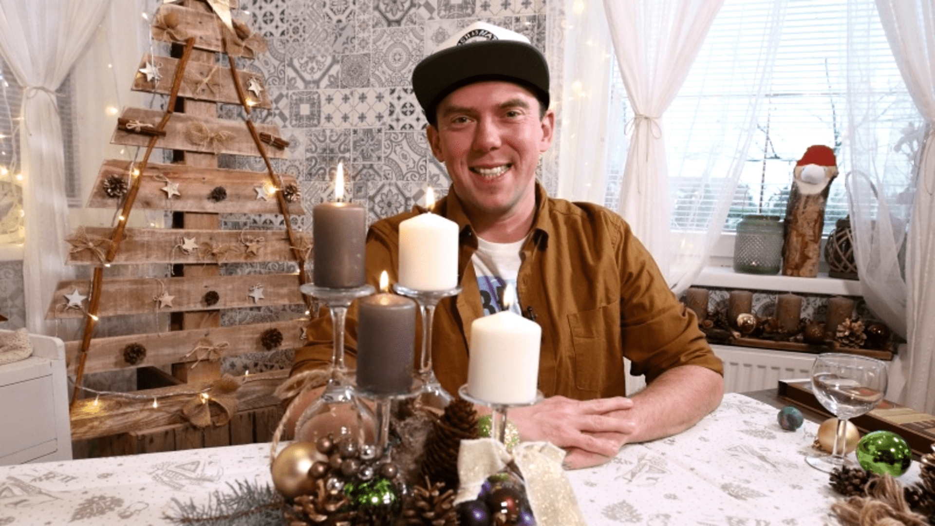 Vychytávky Ládi Hrušky: vánoční svícen ze skleniček