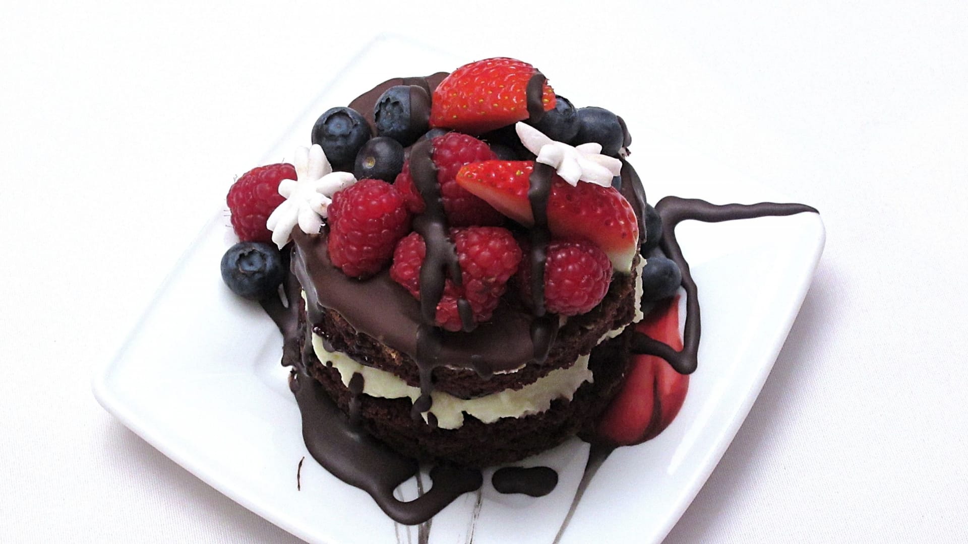 Čokoládové dortíky s ovocem