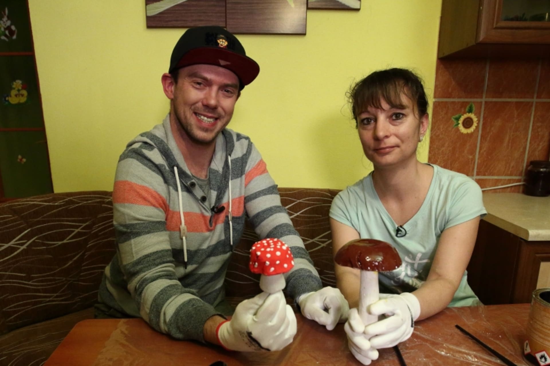 Vychytávky Ládi Hrušky: sádrové houby jako dekorace na zahradu
