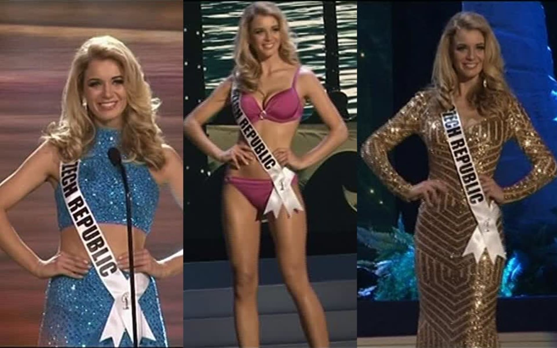 Video VIP zprávy: Tak tyhle modely předvedla Gábina Franková na Miss Universe