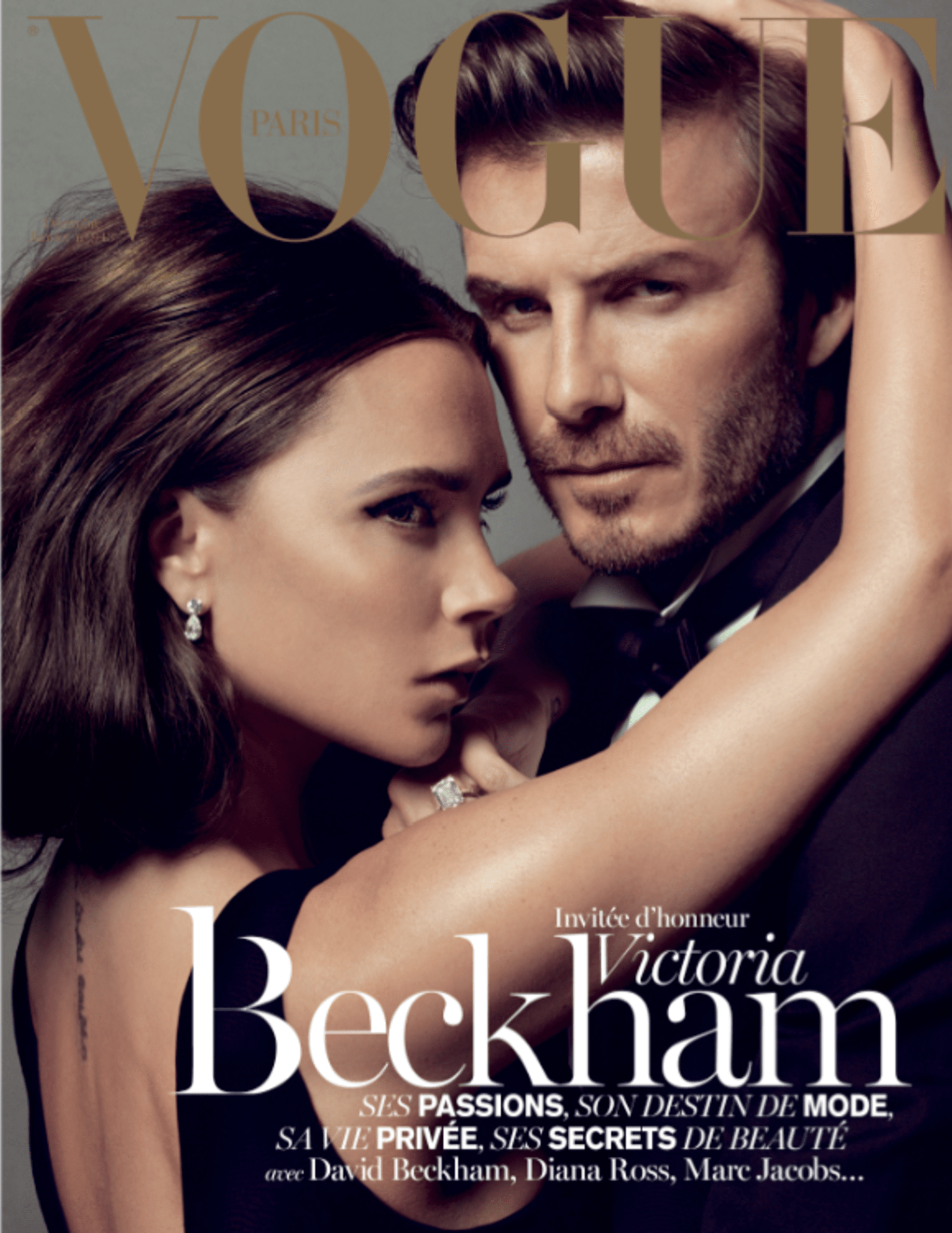 Victoria Beckham s manželem na aktuální titulce Vogue