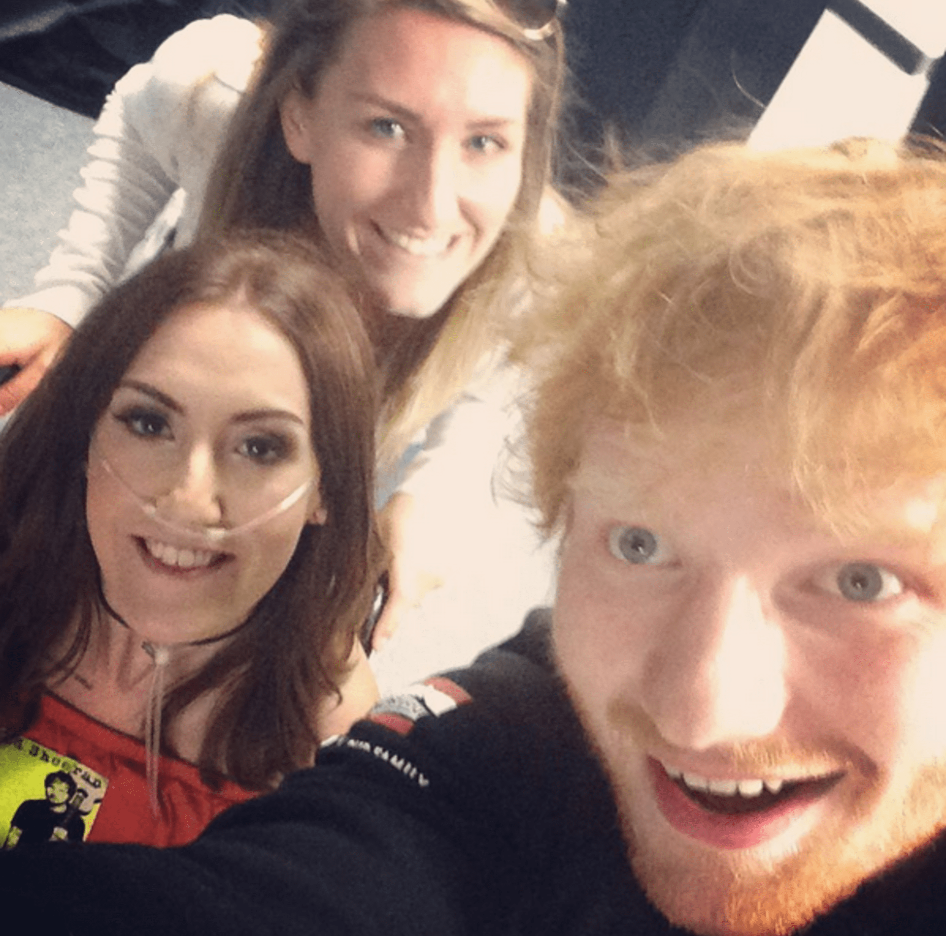 S Sheeranem si dívka udělala i pár selfieček