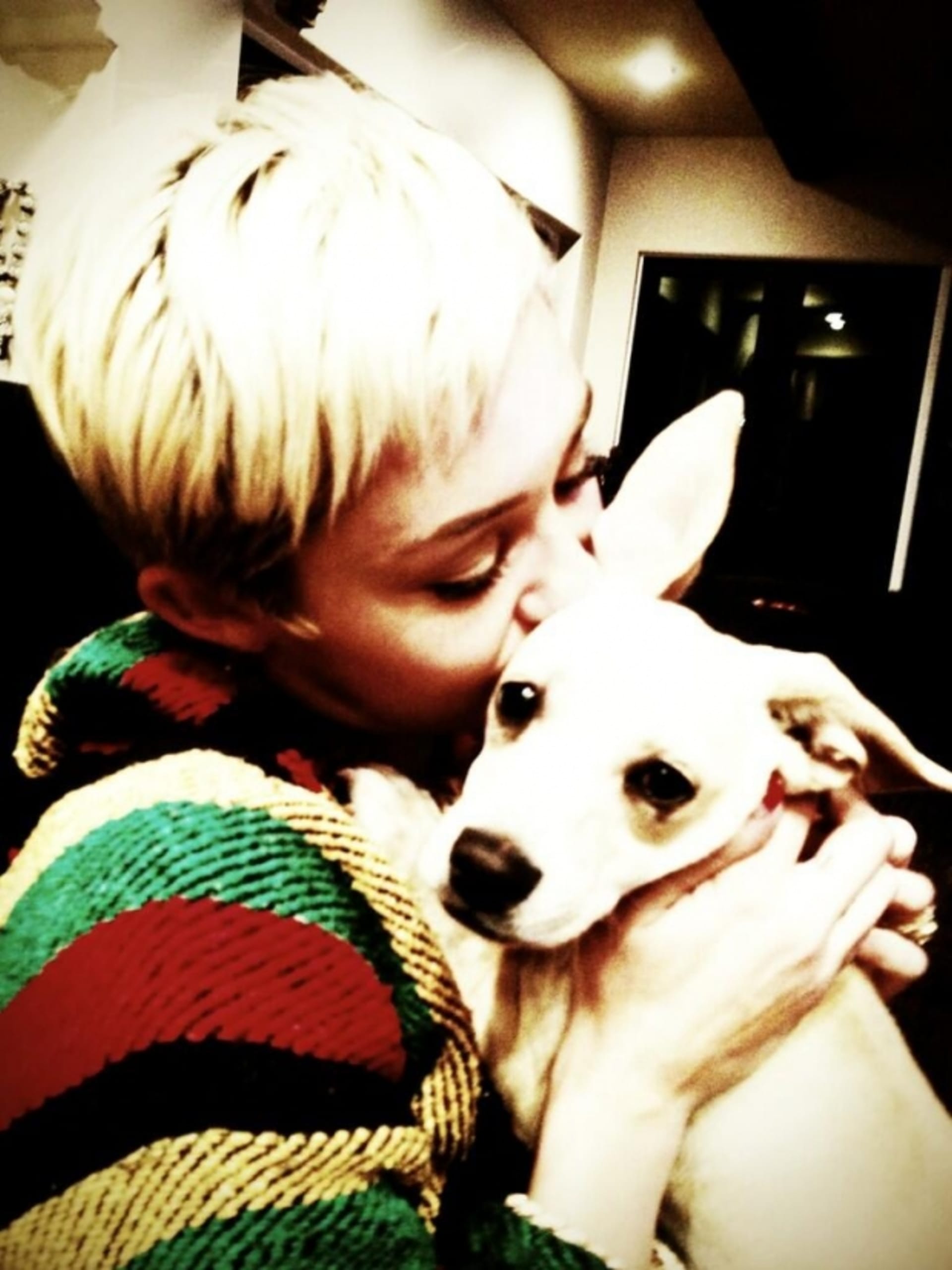 Miley Cyrus se svým psem
