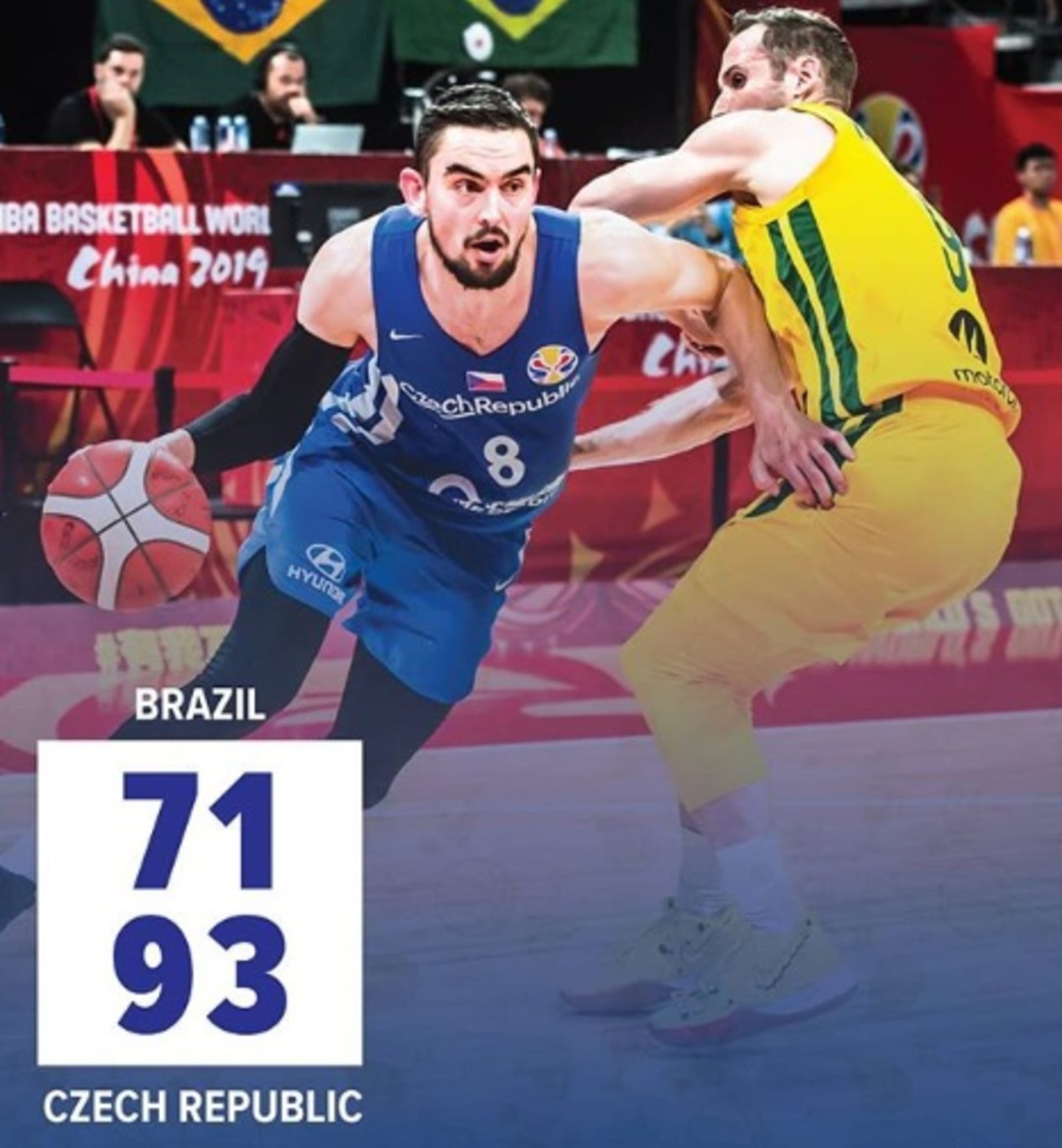 Čeští basketbalisté zničili favorizované Brazilce o 22 bodů!
