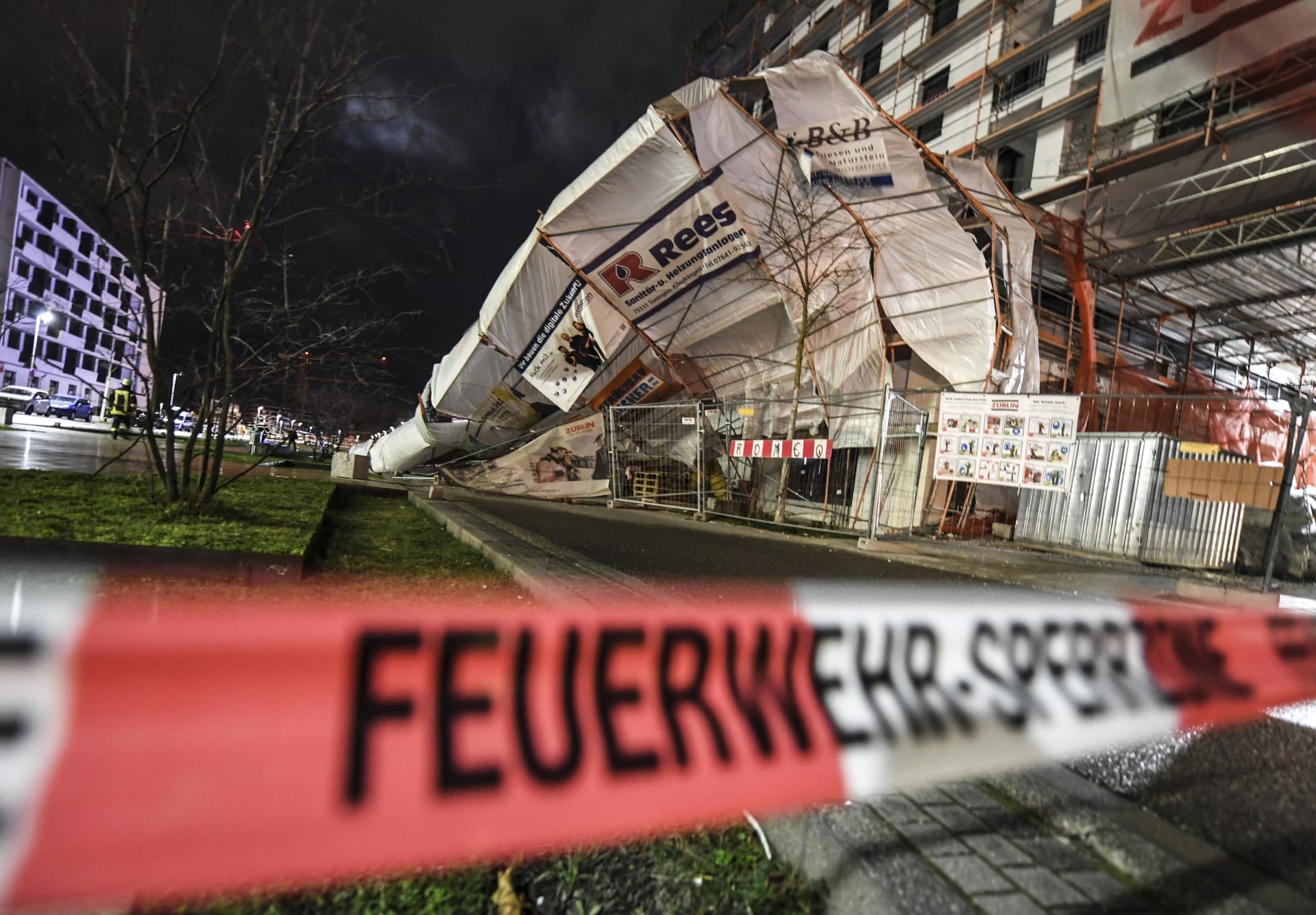 Bouře Sabine napáchala škody také v německém Freiburgu