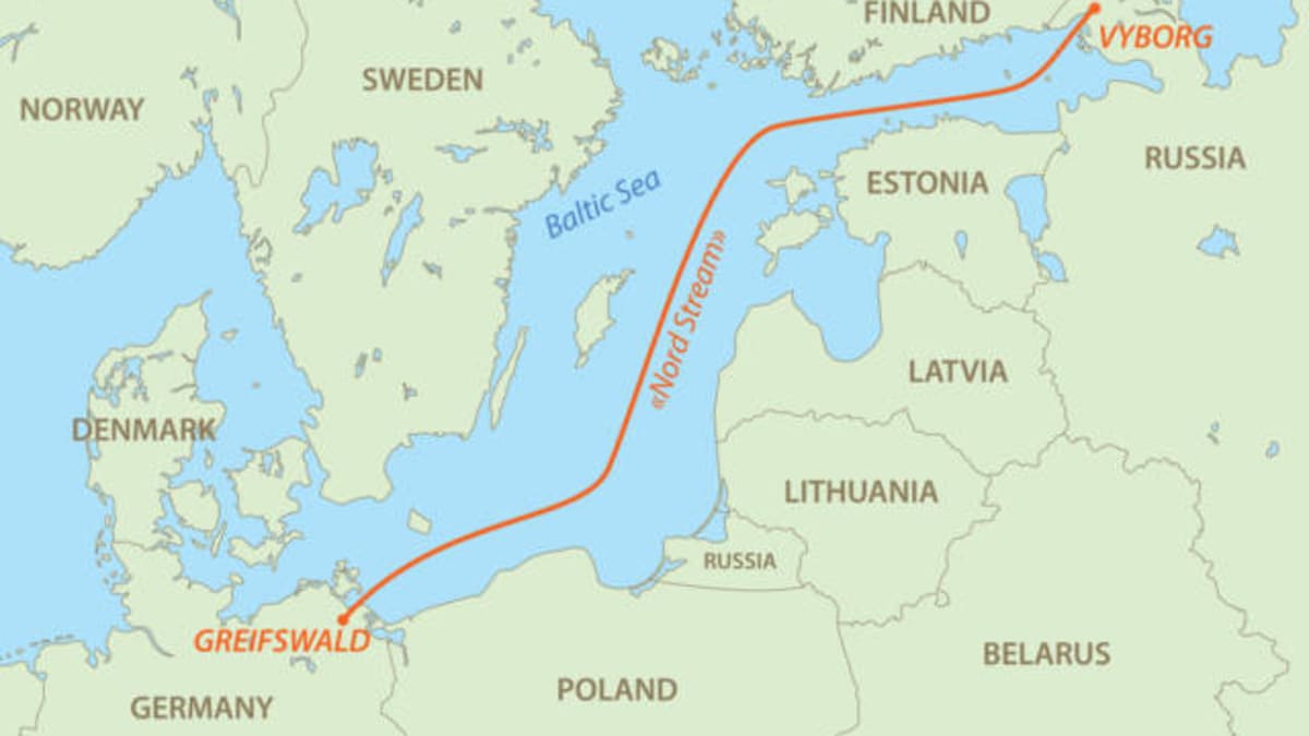Nord Stream 2 - mapa