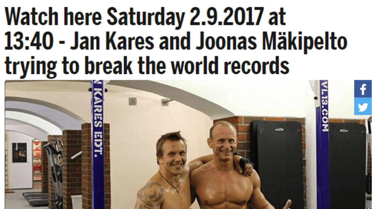 Jan Kareš - Překonal světový rekord ve Finsku