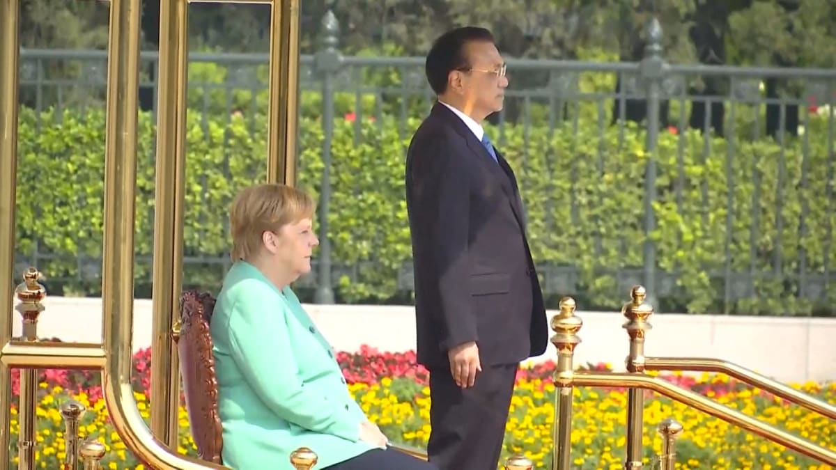 Merkelová je na návštěvě Číny