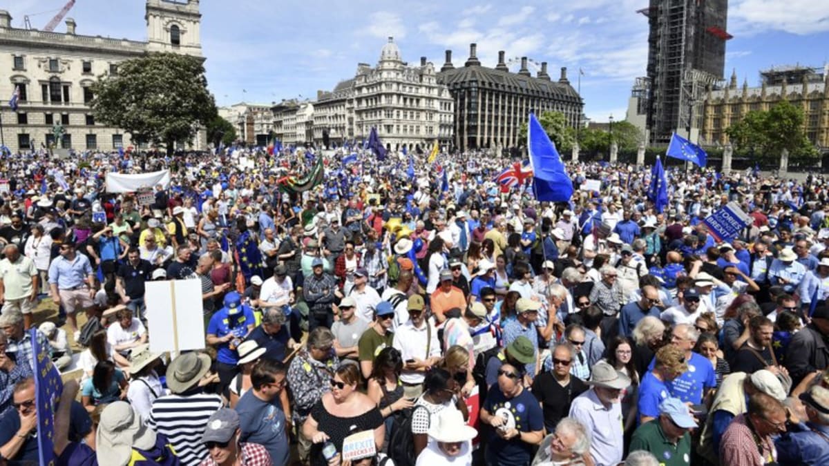 Brexit - demonstrace v Londýně