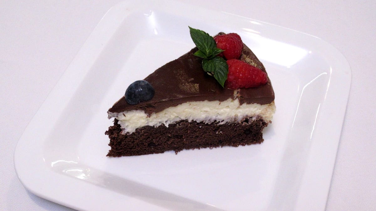 Tvarohovo-čokoládový dort