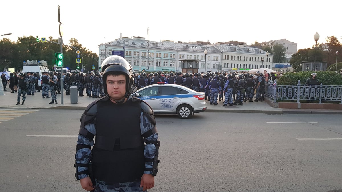 demonstrace v Moskvě 27 července