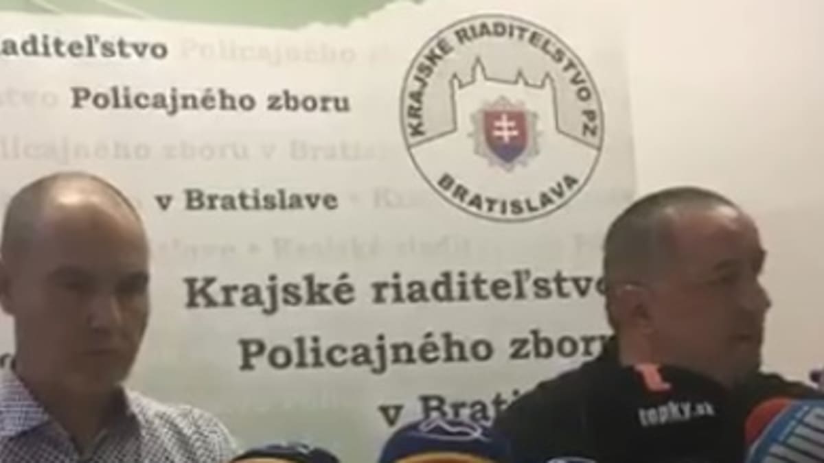 Tisková konference slovenské policie
