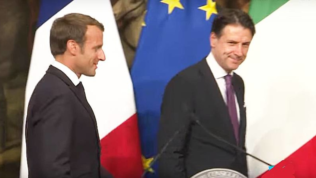 Conte a Macron po jednání v Římě