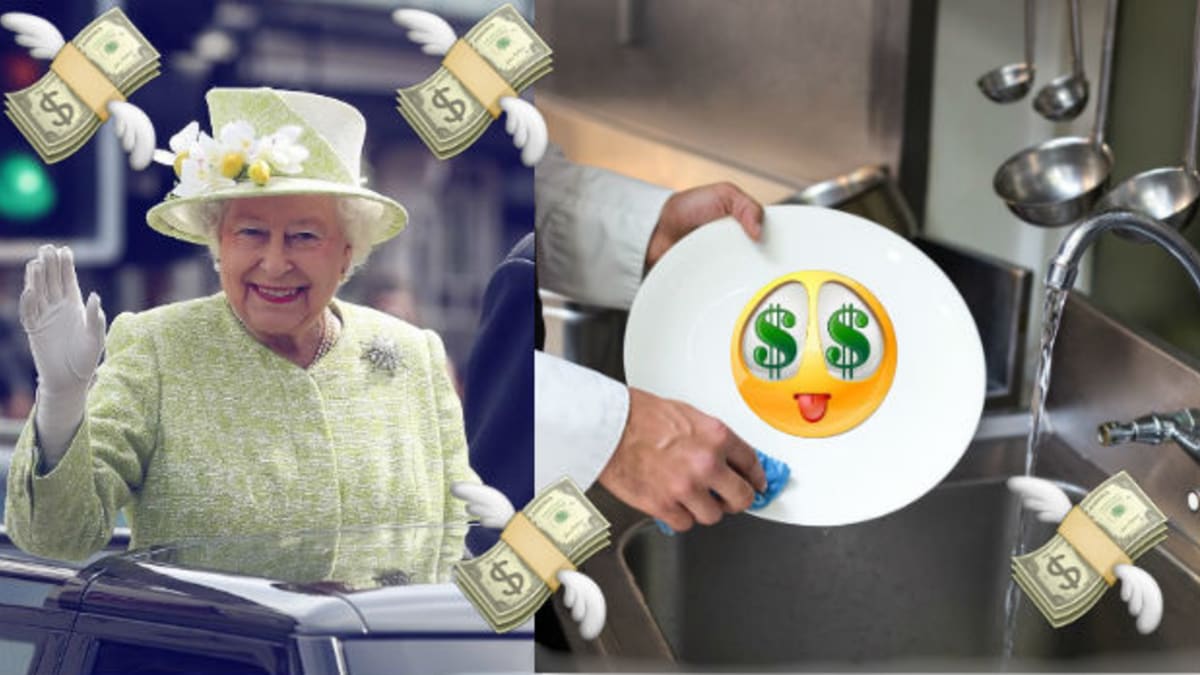 Britská královna hledá umývače nádobí