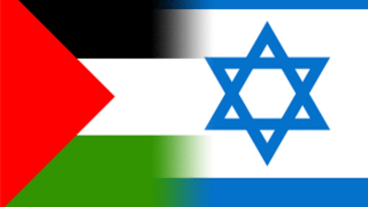 Izraelská a palestinská vlajka