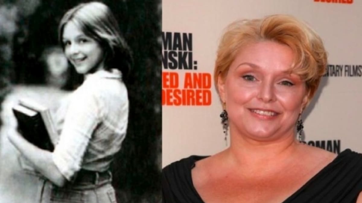 Samantha Geimer vlevo v roce 1977 a nyní