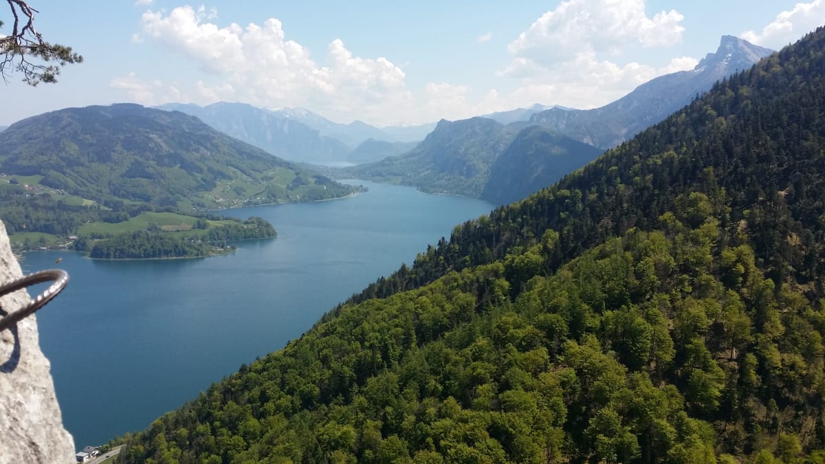Drachenwand u jezera Mondsee, výhled